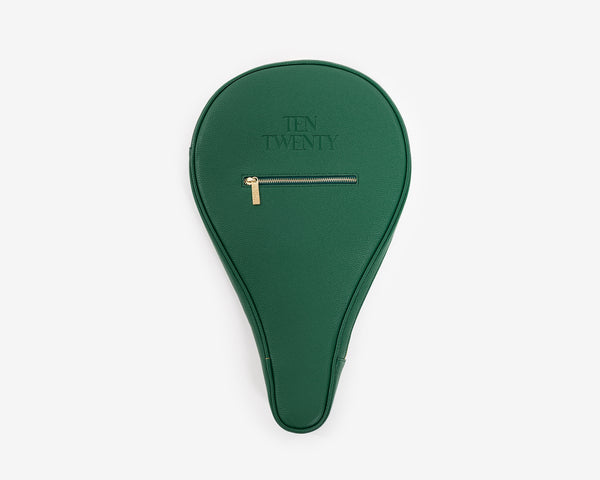 Emirates Palms premium padel racket bag in forest green vegan leather - Ten Twenty UAE